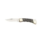 B�ck 17112 couteau hunter 112 fg, lame acier 420 a cran, manche 11 cm eb�ne avec empreinte de doigts, ...
