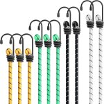 Bungee ropes heavy duty bungee cord set of 10 in 4 colours 4 dimensions bungee cords with hooks for furniture ...