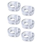 Butoir de porte en silicone inf protection murale pour poignées de porte 6pcs transparent Butoir de porte en silicone inf protection murale pour poignées de porte 6pcs transparent