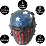 Buyieskyairsoft facial crne squelette cs masque tactique militaire halloween