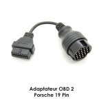 Cble adaptateur diagnostic obd obd2 vers 19 pins porsche connecteur