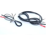 Câble d'éclairage double pour vélo - longueurs 210 cm, 100 cm ou 60 cm - fiche plate unilatérale, deuxième ... Câble d'éclairage double pour vélo - longueurs 210 cm, 100 cm ou 60 cm - fiche plate unilatérale, deuxième ...