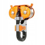 Cble d'escalade 22kn tyrolienne rapide a double boucle orange