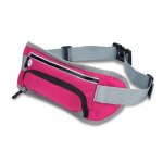 Cadorabo gourde de sport sac ventral avec rflecteur en pink oleander - poche etanche pour tlphone ...