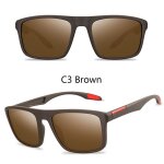Cadre mat anti drapant lunettes de soleil polarises hommes conduite / sport lunettes de soleil polarises ...