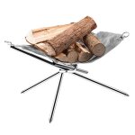 Cadre pliable de po�le de camping de brasero avec la maille d'acier inoxydable pliable appropri� au camping ...