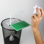 Cage de foot miniature - 18 x 9 cm - son - pince universelle - pour corbeille