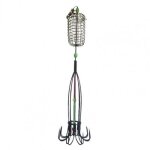 Cage d'hameon de poisson en mtal rutilisable, attractive, avec huit griffes, pige a poisson