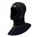 Cagoule de plonge en noprne 3 mm, bonnet de plonge, cache - cou, coutures jaunes, taille m
