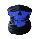 Cagoule tour de cou tête de mort bleu pour moto ski paintball Cagoule tour de cou tête de mort bleu pour moto ski paintball