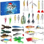 Calendrier de l'avent peche calendrier de l'avent 2025 homme, 24 leurre peche carnassier pour pche en ...