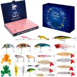 Calendrier de l'avent peche pecheur 2025, 24 ensemble de leurres calendrier de l'avent pche, calendrier ...