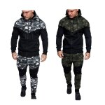 Camouflage a schage rapide pour hommes, ensembles de course, combinaisons de sport a compression, collants, ...