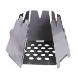 Camping en plein air pole mini pliant hexagone pole a bois en acier inoxydable portable four cuisson ...