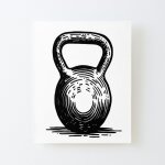 Canevas imprimer fitness kettlebell lourd sans cadre 40x50cm diy installer
