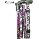 Canne de marche pliable rglable en aluminium, motif floral, pour randonne, camping, aide a la mobilit ...