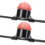 Canne a pche d'alarme de morsure de nuit, 2 pices, lampe torche, capteur led, lumire de poisson, cloche ...