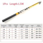 Canne a p�che feeder spinning t�lescopique de 1. 5m / 1. 8m / 2. 1m / 2. 4m / m, mini canne portable ...