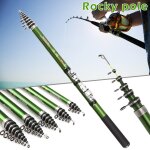 Canne a p�che t�lescopique spinning, en fibre de carbone, pour voyage, p�che a la carpe a la mouche, ...