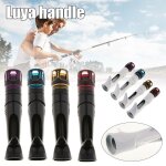 Canne a p�che en alliage d'aluminium eva, kit de canne a p�che l�g�re universelle rempla�able, poign�e ...