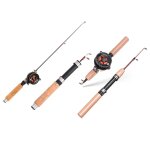 Canne a pche casting tlescopique avec moulinet, ensemble combin de 2 sections pour l'extrieur, 60cm, ...