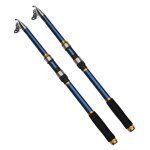 Canne a pêche combinée, ensemble complet pour le voyage, eau salée, bleu 2, 1 m Canne a pêche combinée, ensemble complet pour le voyage, eau salée, bleu 2, 1 m