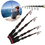 Canne a pche feeder tlescopique portable, pour ruisseau, pche a la carpe en eau douce en mer