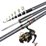 Canne a pche en mtal dor haiou avec plateforme de prise au sol equipement de pche de grande porte ...