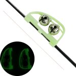 Canne a p�che de nuit lumineuse a double curseur, anneau d'alarme, morsure, accessoire, 1 pi�ce