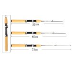 Canne a pche spinning et casting en frp, 55 / 65 / 75cm, 3 sections, accessoire de voyage pour la pche ...