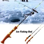 Canne a pêche spinning et casting portable en carbone, pour hiver, 2 sections, pour carpe et crevettes, ... Canne a pêche spinning et casting portable en carbone, pour hiver, 2 sections, pour carpe et crevettes, ...