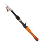 Canne a pche spinning / casting tlescopique de 1. 6 ou 1. 8m, accessoire portable de voyage en fiber ...