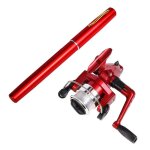 Canne a p�che spinning de type stylo 2 pi�ces / ensemble, roue de p�che de poche, glace, mer, mat�riel ...