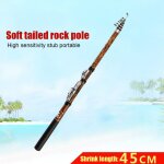 Canne a pche spinning tlescopique de 1. 8 a 3m, accessoire portable en fibre de verre ultra dur pour ...
