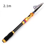 Canne a pche spinning tlescopique de 2. 1 a 3m, accessoire professionnel en fiber de carbone, ultralger ...