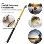 Canne a pche spinning tlescopique ultralgre de qualit, mini - canne portable de voyage pour pche ...