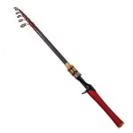 Canne a pche tlescopique, 1, 8 m, 2, 1 m, 2, 4 m, en fibre de carbone, pour la pche a la carpe, au ...