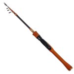 Canne a p�che t�lescopique en carbone de 168cm, r�glable ul, en bois massif