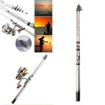 Canne a pêche télescopique en fiber de carbone, equipement de pêche a vitesse de 5. 2:1, 13 + 1bb, moulinet ... Canne a pêche télescopique en fiber de carbone, equipement de pêche a vitesse de 5. 2:1, 13 + 1bb, moulinet ...
