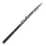 Canne a pche tlescopique longue et courte en fiber de carbone avec revtement etoiles, accessoire portable ...