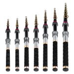 Canne a p�che t�lescopique ultral�g�re de 1. 5 a 3. 6 m�tres, accessoire portable en fiber de carbone ...