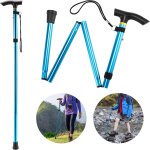 Canne pliante en 4 et réglable canne pliante légère en aluminium en métal canapé non glissant unisexe ... Canne pliante en 4 et réglable canne pliante légère en aluminium en métal canapé non glissant unisexe ...