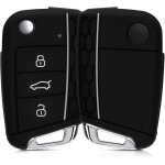 Car key case compatible with vw golf 7 mk7 3 - button car key accessory - protective soft silicone case ...