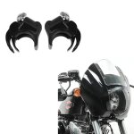 Carenage bulle compatible avec harley davidson dyna / sportster craftride q1 clair + supports pour pare ...