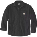 Carhartt quilted snap front shirt veste textile, noir, taille xl pour hommes