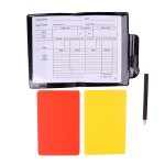 Carnet de notes d'arbitre de football en pvc, feuille de données, carte rouge et jaune, crayon, ensemble ... Carnet de notes d'arbitre de football en pvc, feuille de données, carte rouge et jaune, crayon, ensemble ...