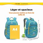 Cartable fille garcon primaire 12 - 18l sac a dos enfant avec sangle de poitrine lger sac a dos maternelle ...