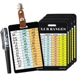 Cartes de plage de distance de club de golf avec support, tableau matriciel inscriptible au dos pour ... Cartes de plage de distance de club de golf avec support, tableau matriciel inscriptible au dos pour ...