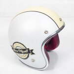 Casque bol jet torx wyatt blanc beige mat taille xl moto scooter cyclo custom