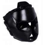 Casque de boxe professionnel avec coussinets de joues et protection noire, taille l Casque de boxe professionnel avec coussinets de joues et protection noire, taille l